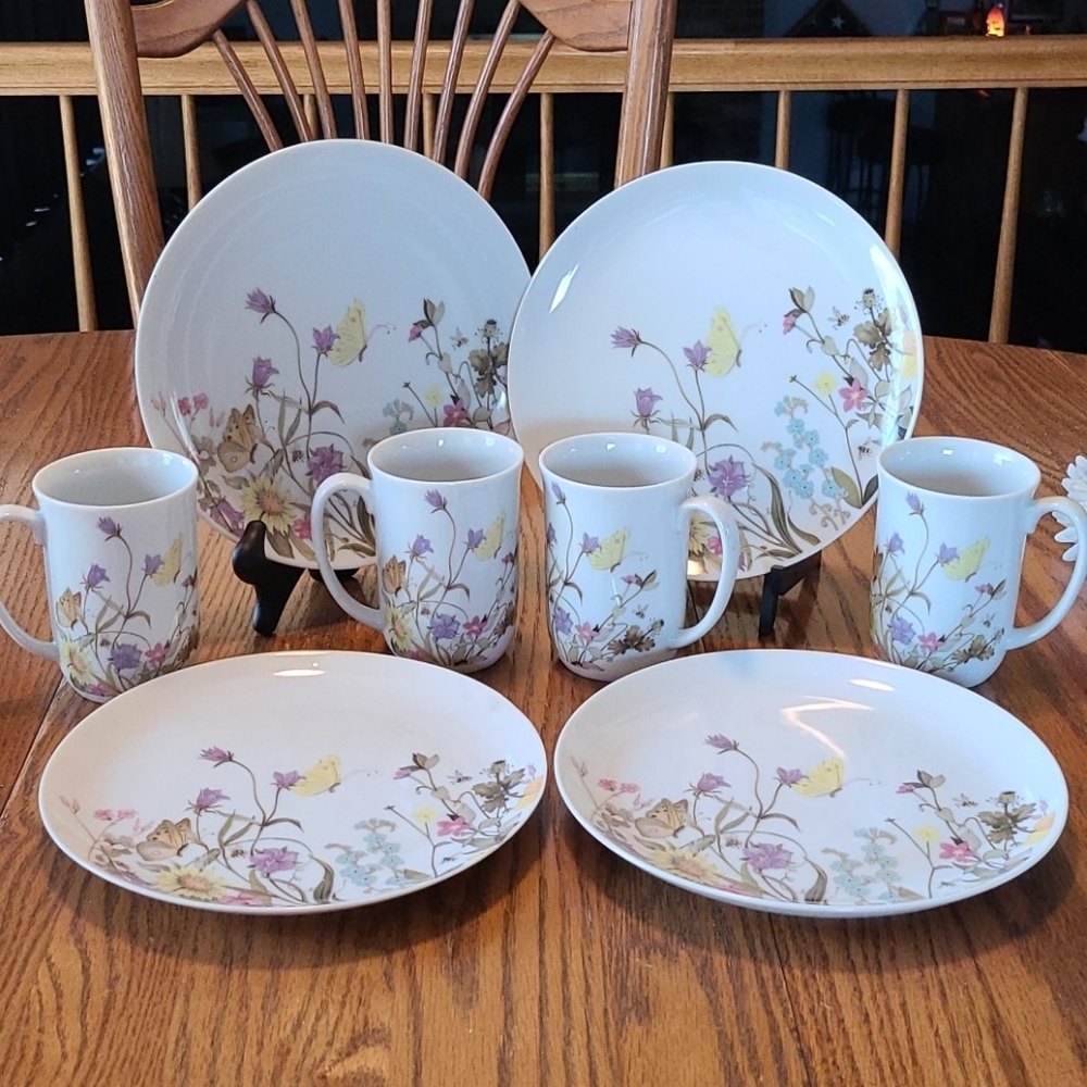 Nature Garden Society 8 Piece Dessert / Coffee set